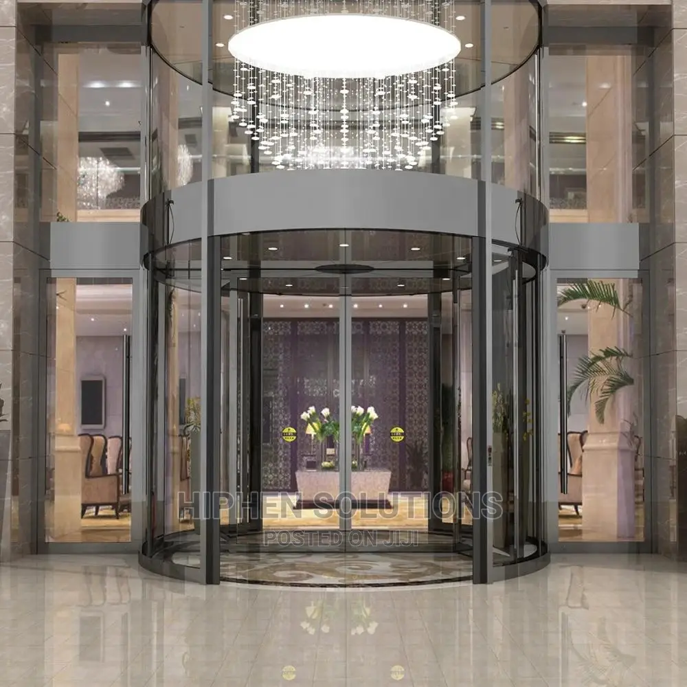 Automatic Foldable Revolving Glass Door