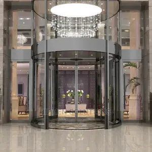 Automatic Foldable Revolving Glass Door