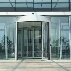 Whole Glass Automatic Revolving Door For Hotel Airport