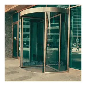 Shopping Centre Manual Rotating Revolving Glass Doors