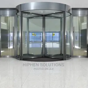 High Quality Automatic Revolving Rotation Glass Door