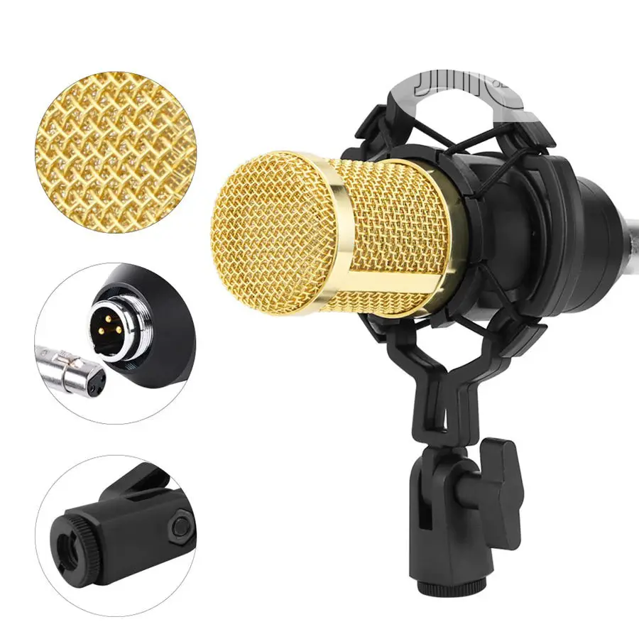 BM800 Phantom Power Audio Studio Mic Sound Recording Set