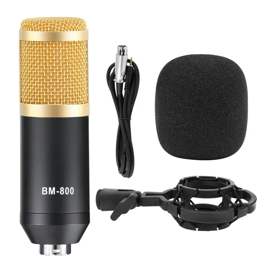 BM800 Phantom Power Audio Studio Mic Sound Recording Set