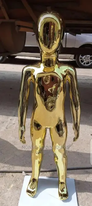 Age 1 To 3 Years Gold Chrome Unisex Mannequins