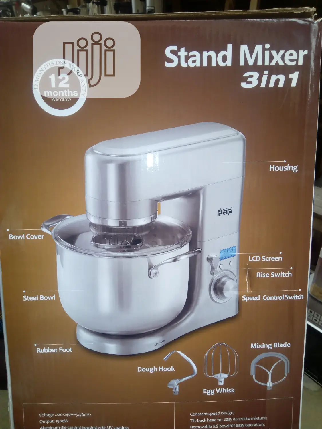 DSP 10litres Stand Mixer, 1500watts With Led Screen.