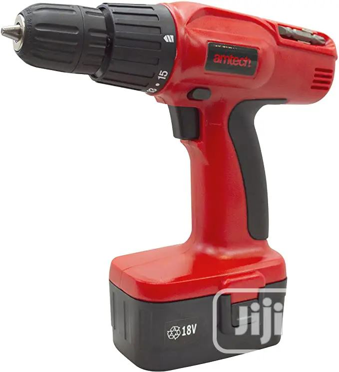 Amtech 18-volt Cordless Drill Driver-red