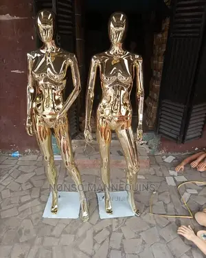 Gold Chrome Brand New Female Faceless Mannequins