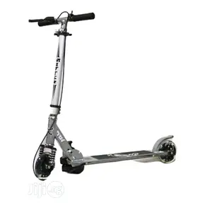 Rugged Silver Scooter