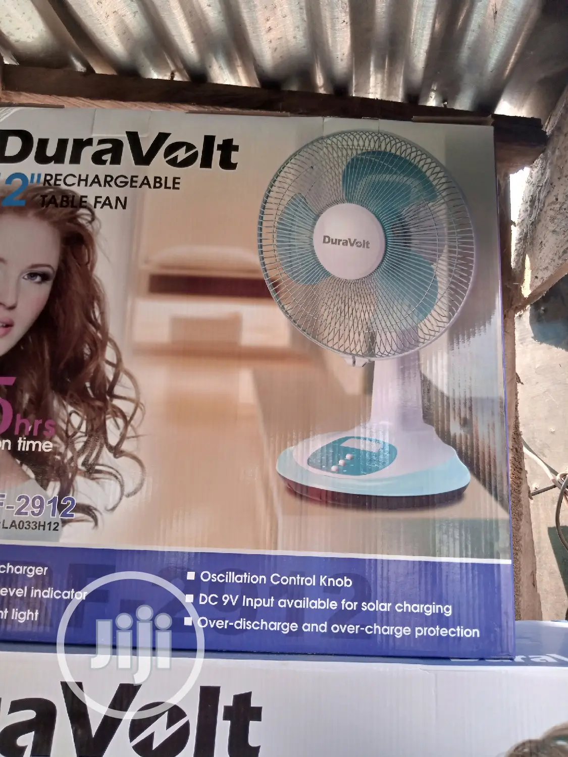 Duravolt 12 Inches Table Rechargeable Fan