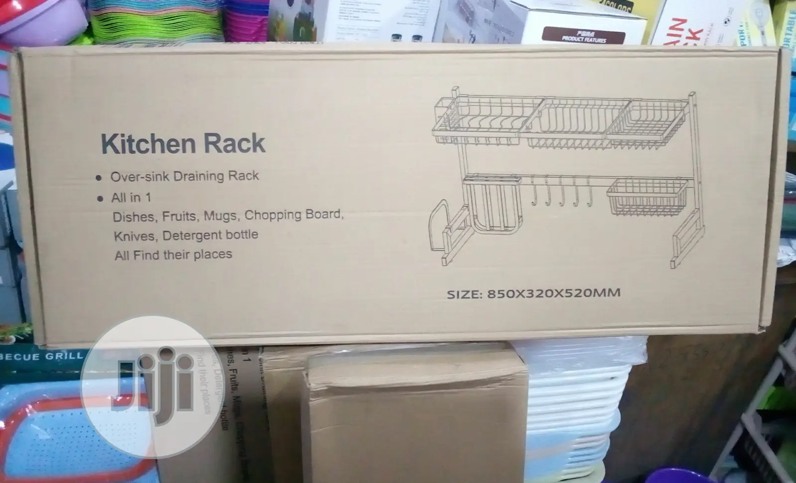 Over the Sink Dish Draining Kitchen Rack Organizer
