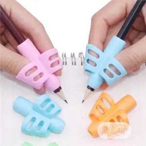 5 PCS Pen Grips Writing Posture Corrector Two Fnger Silicone