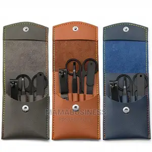 4pcs Makeup Kit Manicure Set With PU Cover - Grey