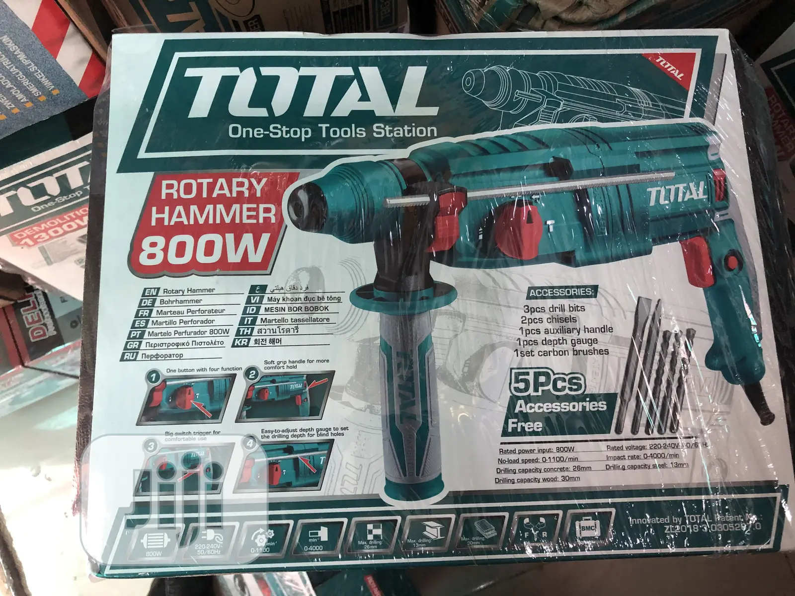 Total Rotary Hammer Drill Machine 800w
