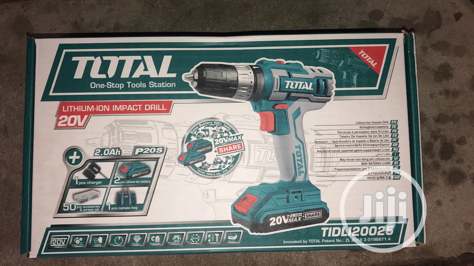 Total Impact Drill Machine Cordless 20v