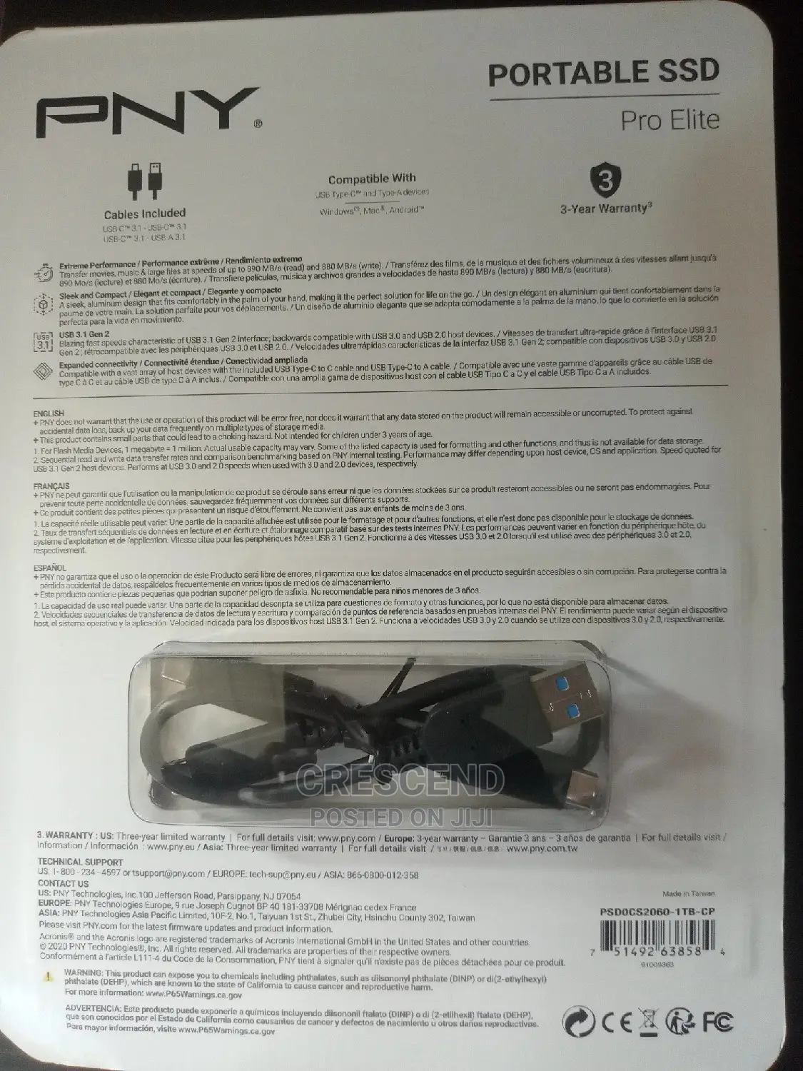 Pny 1tb External Ssd