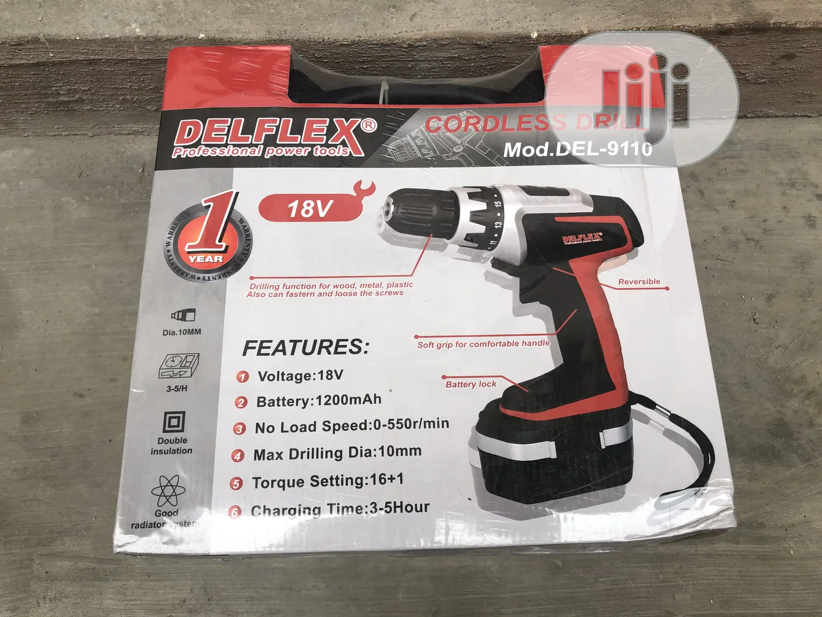 Delflex Professional Power Tools Cordless Drill 18v