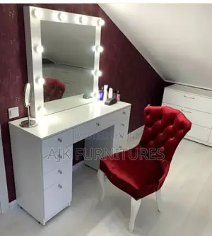 Vanity Dresser With a Chair