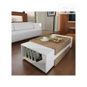 Coffee Table Chair Multipurpose Center Table With Book Shelf