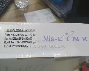 Vis-Link Ethernet to Fiber Media Converter Simplex Gigabit B