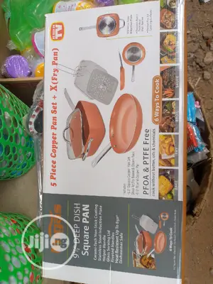 5 Pieces Copper Pan Set