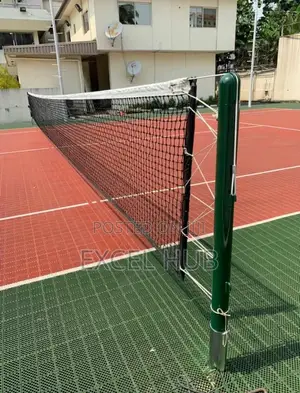 Lawn Tennis Net And Post Green