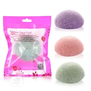 1pcs Round Shape Puff Konjac Sponge