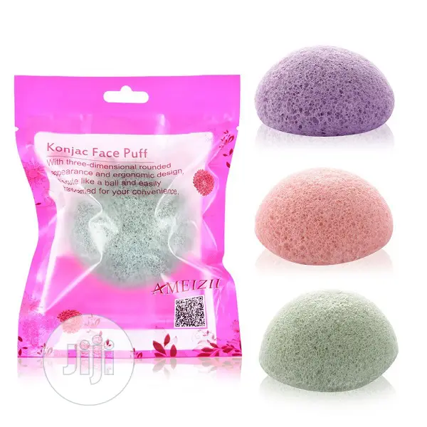 1pcs Round Shape Puff Konjac Sponge
