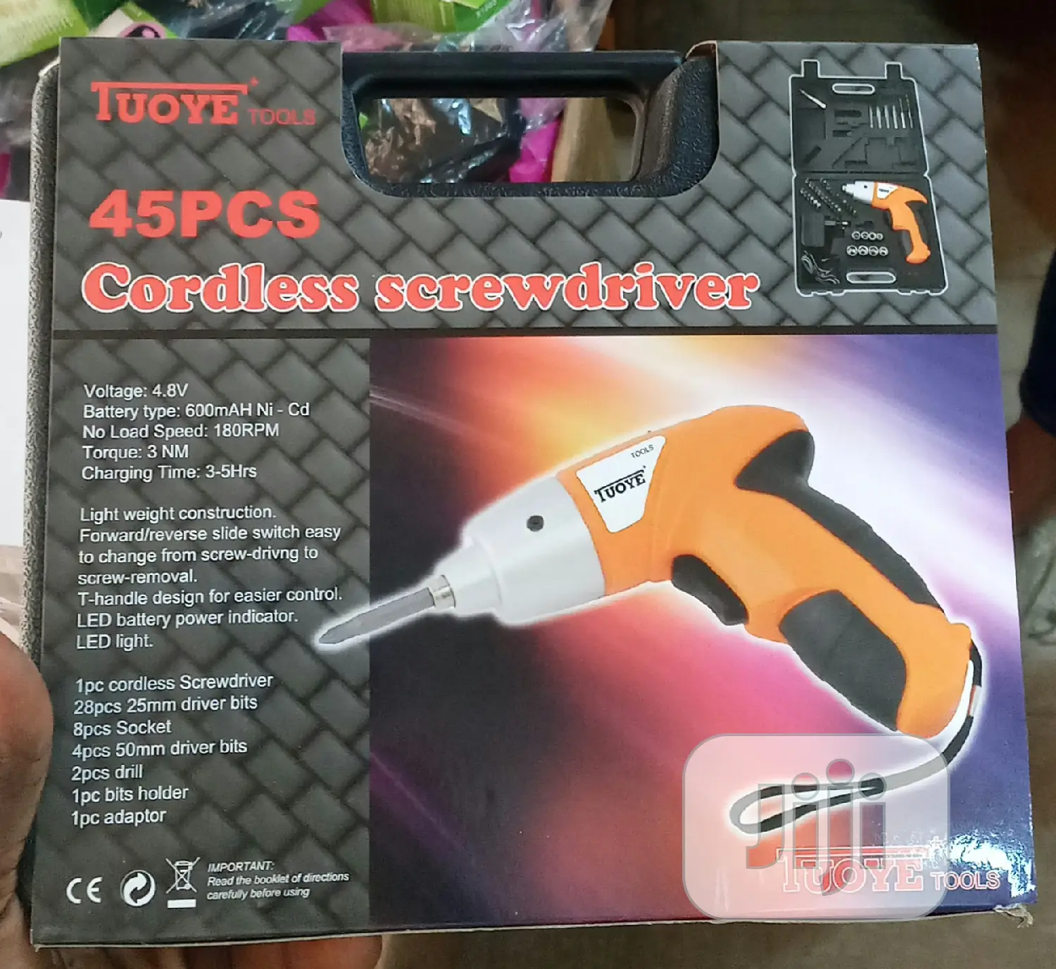 45 Pieces Cordless Screwdriver