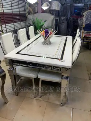 Versace Marble Dinning Set With 6 Chairs