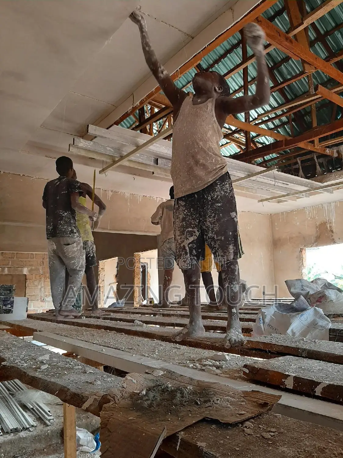 Pop Celling, Screeding And Painting