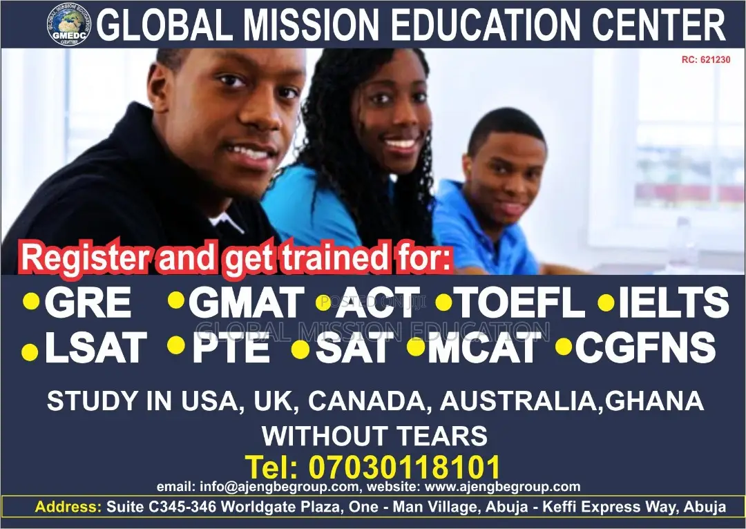 Sat/Act/Toefl/Ielts/Gre/Gmat/McAt/Lsat/Waec/Neco/Jamb Lesson