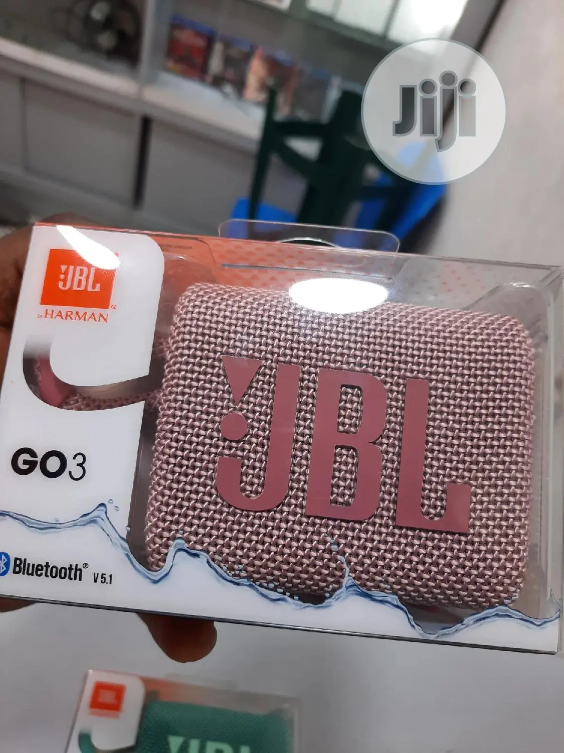 JBL Go 3 Portable Bluetooth Waterproof Speaker.