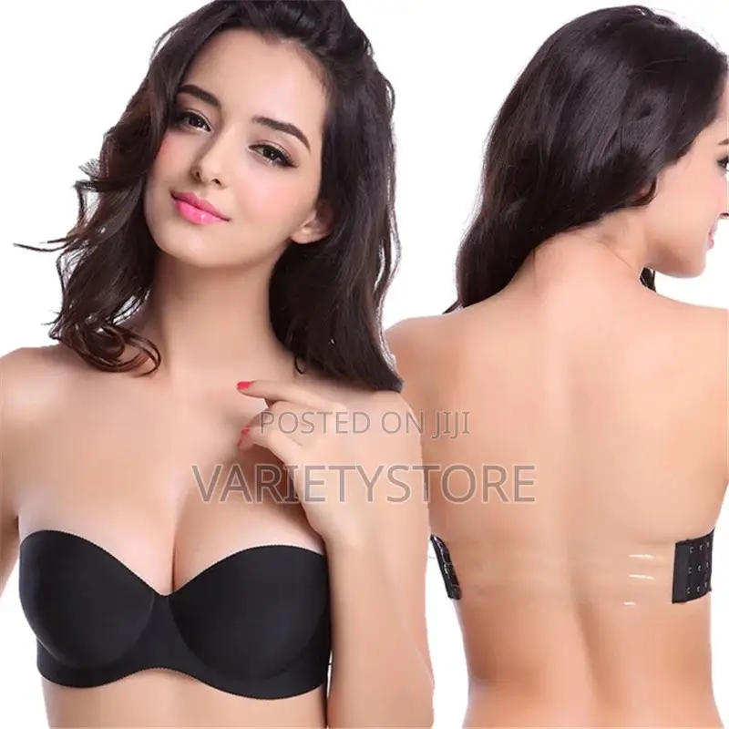 Sexy Non-Slip Strapless Gathering Invisible Push Up Bra