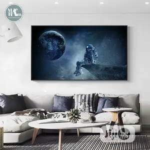 Nordic Space Spaceship Wall Art Canvas