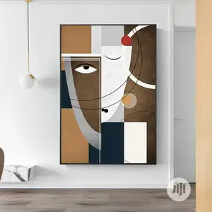 Modern Abstract Figure Painting Splice Face