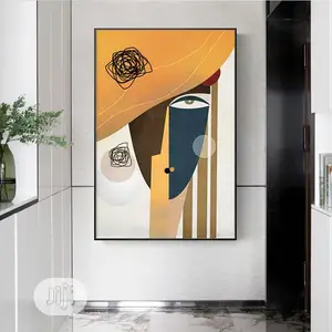 Modern Abstract Figure Painting Splice Face