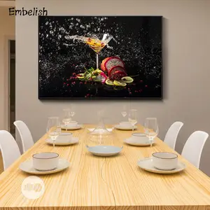 Colorful Splash in Glass Summer Fruits Wall Art