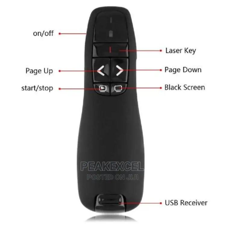 USB Wireless Presenter - Red Laser Pen - R400 - 2.4GHZ