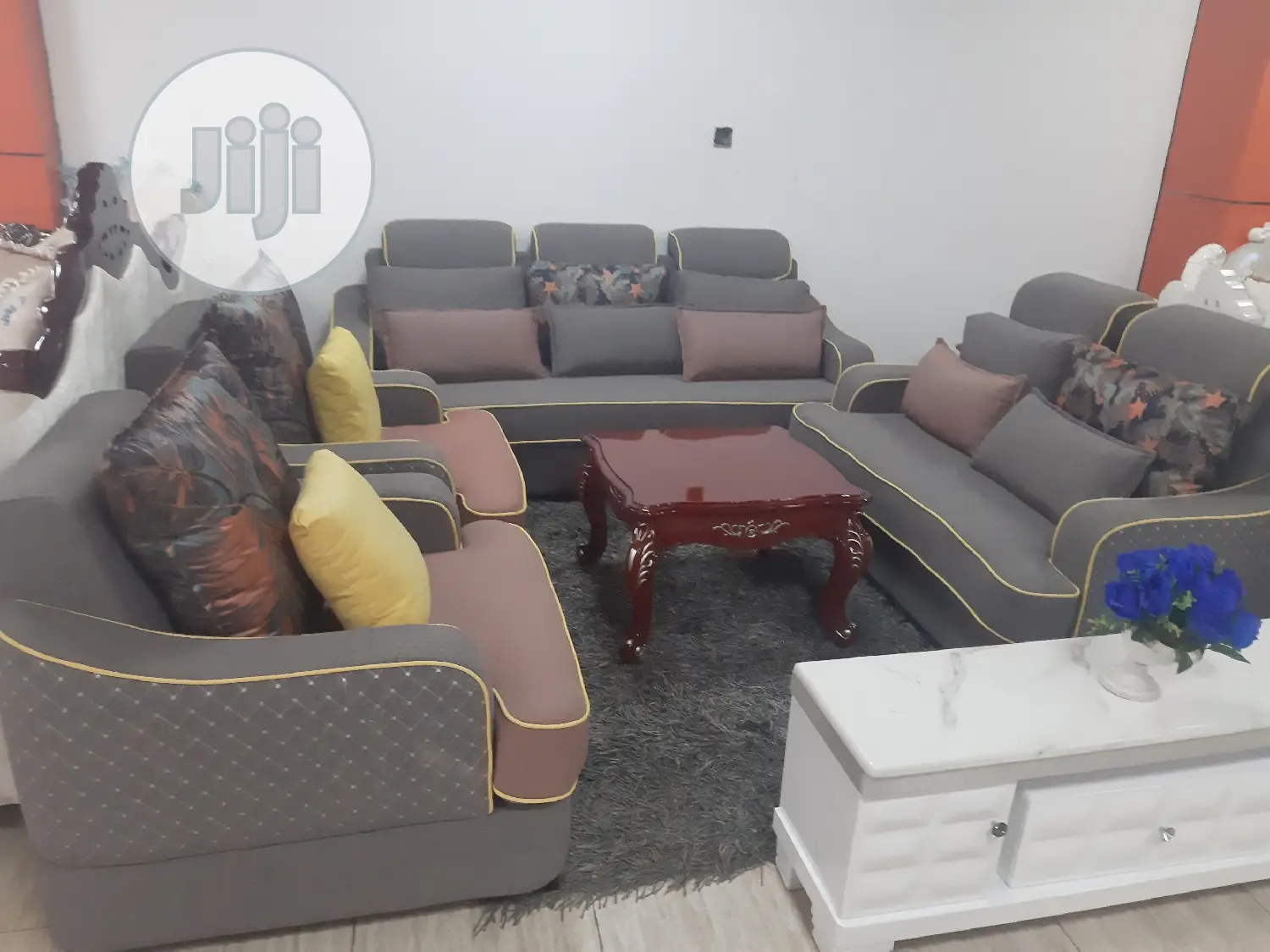 Gray Fabric Sofa / Settee