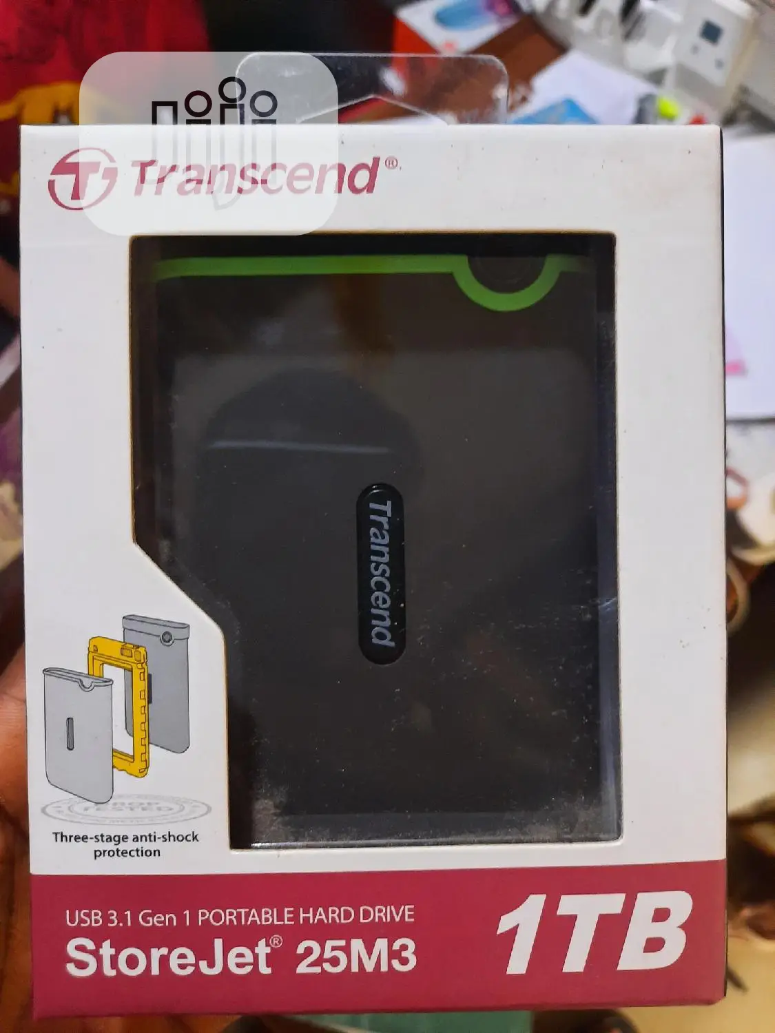 New Transcend Portable Hard Drive Storejet 25M3, 1TB