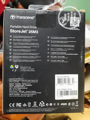 New Transcend Portable Hard Drive Storejet 25M3, 1TB