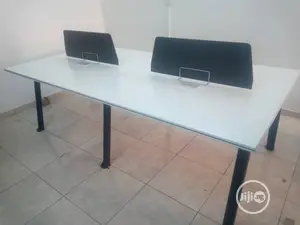 White Workstation For 4people