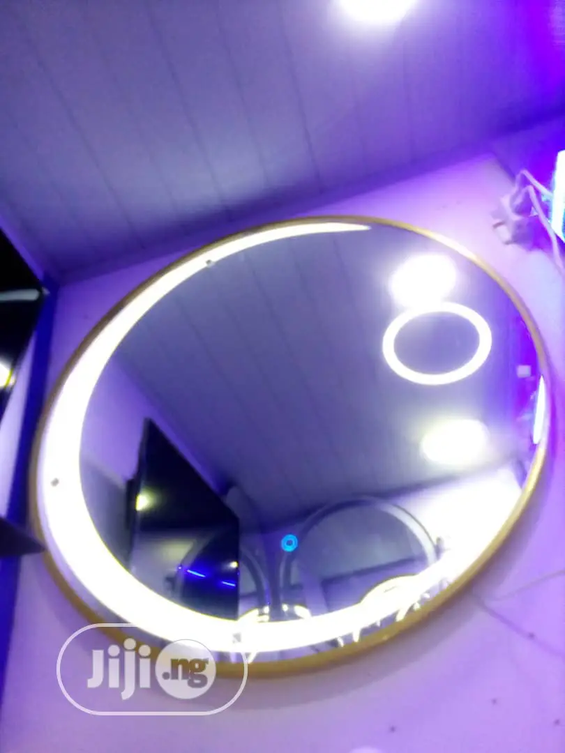 LED Mirror With Golden Frame