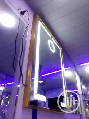 LED Mirror With Golden Frame