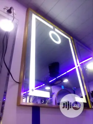 LED Mirror With Golden Frame
