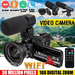 External Microphone Wide-Angle Lens Wi-Fi HD DV Camera