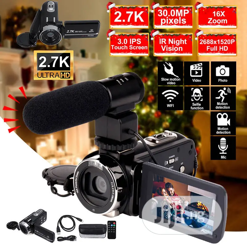 Night Vision Wi-Fi HD External Mic Wide Range Digital Camera