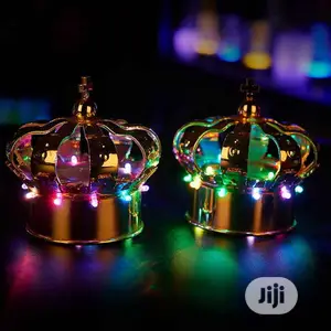 Champagne Head Led Light Crown Wine Bottle Hat Rechargeable