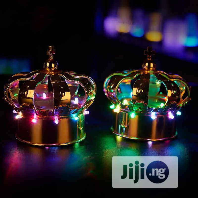 Champagne Head Led Light Crown Wine Bottle Hat Rechargeable
