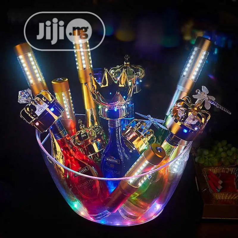 Champagne Head Led Light Crown Wine Bottle Hat Rechargeable